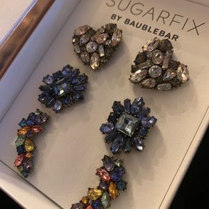 NEW SUGARFIX by BaubleBar stud earrings - set of 3